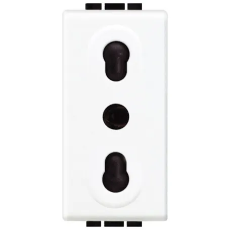 Presa bipasso Bianco bticino Living Light N4180 2Poli + T 10/16A