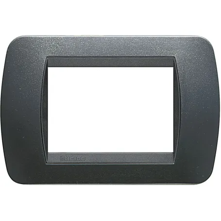 Placca 3 posti Acciaio Scuro Antracite Bticino Living L4803PA