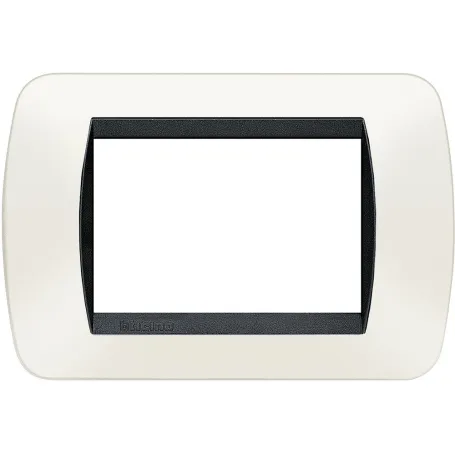 Placca 3 posti Bianco Scuro Bticino Living L4803PB