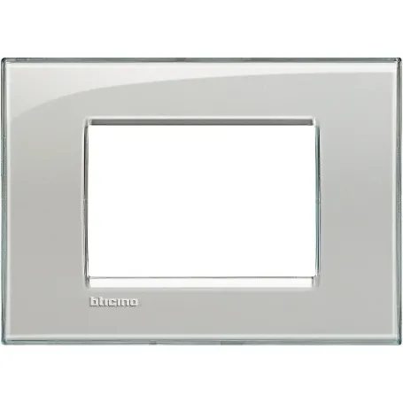 Placca 3 posti Grigio Ghiaccio Bticino Living LNA4803KG