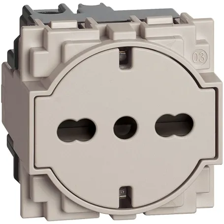 PRESA SCHUKO FLAT 16A BTICINO LIVING NOW KM4140A16F SABBIA