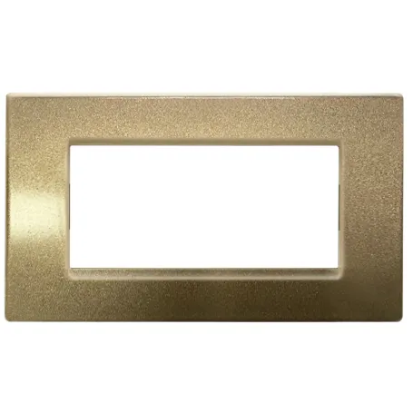 Placca champagne vimar idea compatibile 4 posti metallo 2025