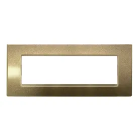 Placca champagne vimar idea compatibile 6 posti metallo