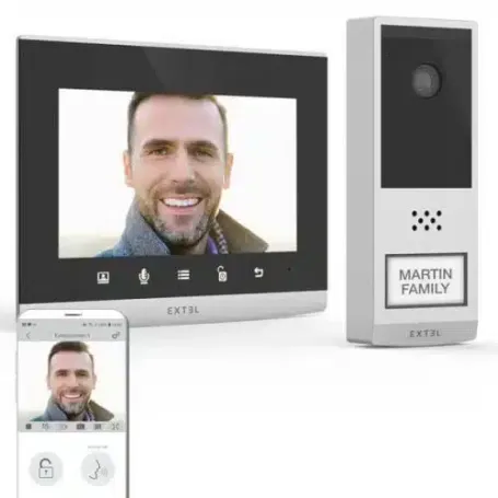 Videocitofono senza fili connesso a batterie WIFI 350 metri Extel
