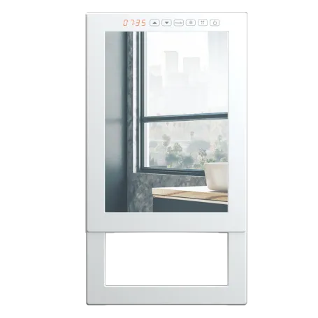 Termoventilatore a Specchio bagno scalda salviette aria calda 100/1800W elegante bagno