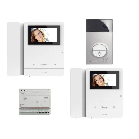 KIT VIDEOCITOFONO BIFAMILIARE BTICINO 2 MONITOR COLORI L3000 CORNETTA NEW OFFERTA