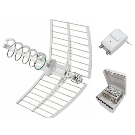 Kit Antenna Fracarro elika Sigma 213226 6HD amplificatore + alimentatore