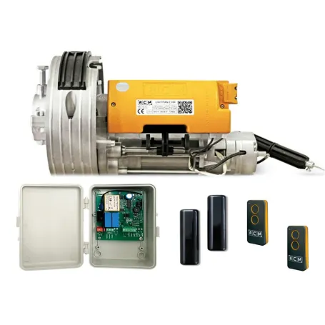Kit motore serranda ACM con Elettrofreno ,Centralina, 2 Telecomandi, coppia fotocellule