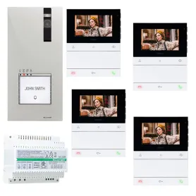 kit videocitofono 4 famiglie comelit peoople