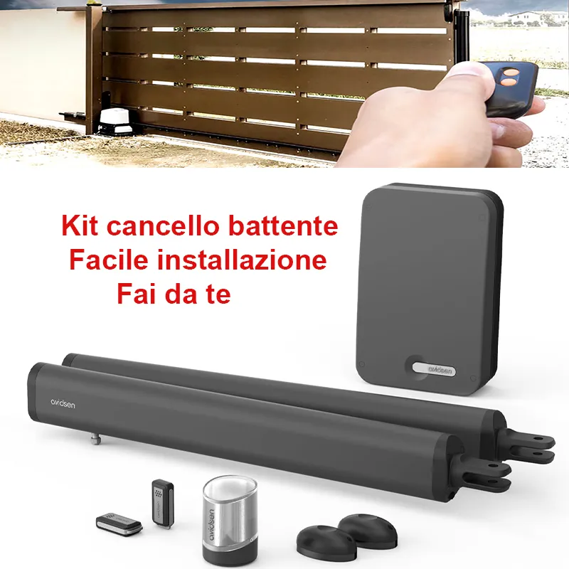 KIT AUTOMAZIONE CANCELLO BATTENTE 2 ANTE MOTORE...