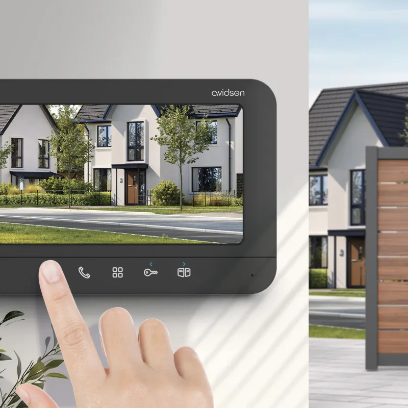 KIT VIDEOCITOFONO MONOFAMILIARE ELEGANTE NERO 2...