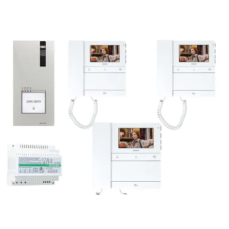 kit videocitofono 3 famiglie comelit peoople cornetta kit videocitofono 3 famiglie comelit peoople cornetta