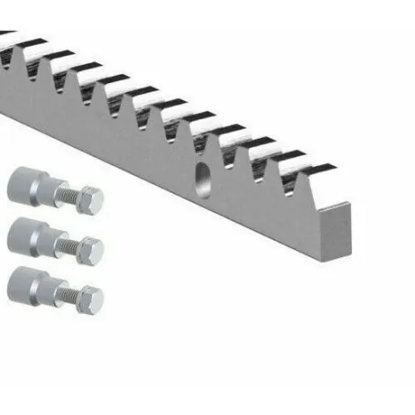 Cremagliera universale metallo per cancello scorrevole 1 metro