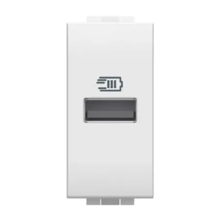 Caricatore USB Bianco CARICA CELLULARI Living Light bticino N4191A