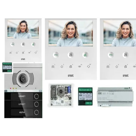 Kit videocitofono 3 famiglie vog5 alpha urmet Kit videocitofono 3 famiglie vog5 alpha urmet
