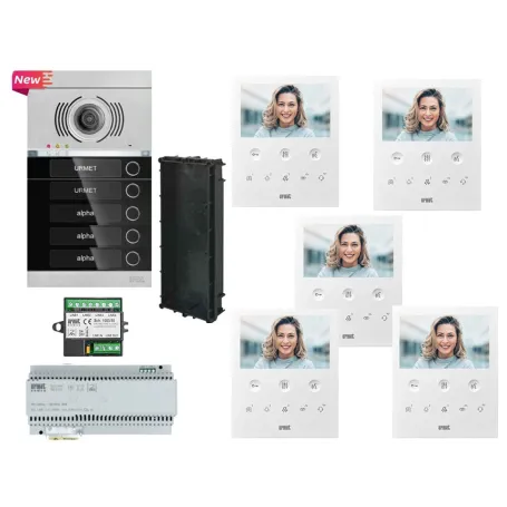 Kit videocitofono 5 famiglie vog5 alpha urmet Kit videocitofono 5 famiglie vog5 alpha urmet