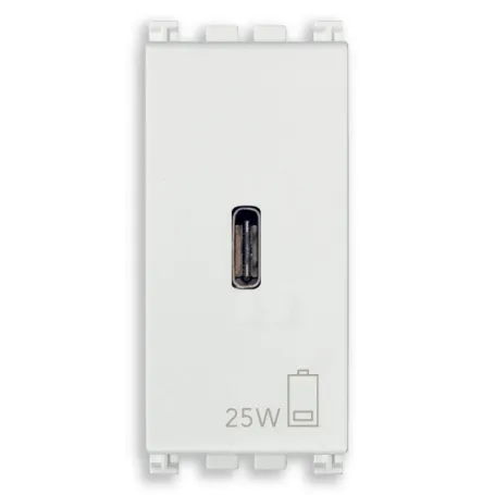 Alimentatore USB C 25W 1M bianco VIMAR ARKE' 19292.C.25.B