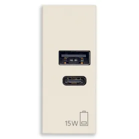 Alimentatore USB A+C 5V 15W canapa serie Linea vimar...