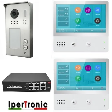 KIT VIDEOCITOFONO BIFAMILIARE IP WIFI SD KIT VIDEOCITOFONO BIFAMILIARE IP WIFI SD