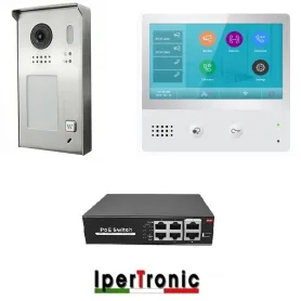 Kit Videocitofono IP monofamiliare WIFI SD Ipertronic