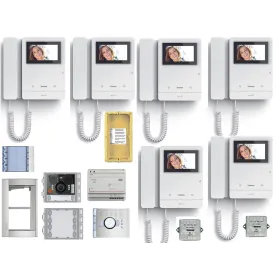 Kit videocitofono Bticino 6 famiglie sei monitor cornetta...