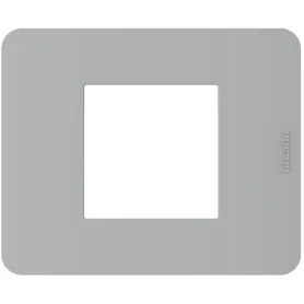 Placca Bticino MatixGO 2 moduli Grigio JA4802JG