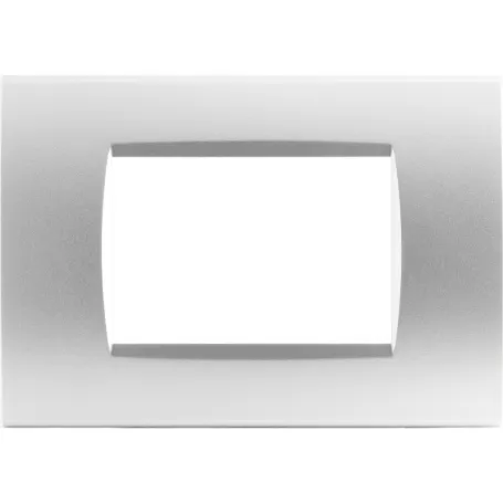 Placca 3 posti Living light bticino silver compatibile grigio Tipo LNA4803TE