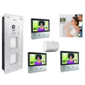 kit videocitofono 3 famiglie philips