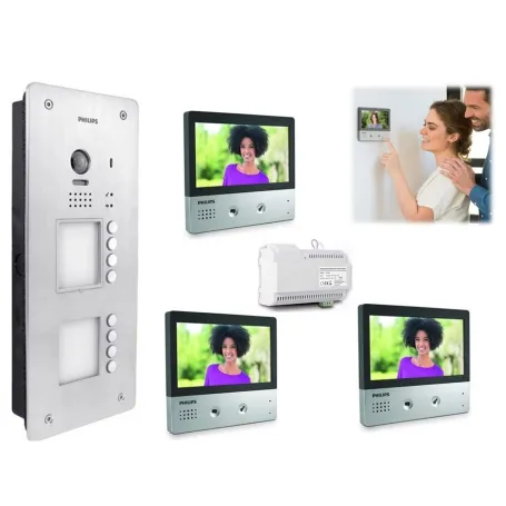 kit videocitofono 3 famiglie philips kit videocitofono 3 famiglie philips