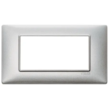 Placca silver 4 moduli Vimar Plana 14654.27