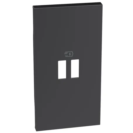 Cover 2 moduli nero per articoli K4293CC K4294C bticino Living Now KG12PD