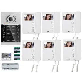 Kit videocitofono 6 famiglie urmet