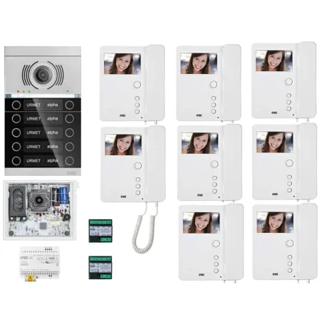 Kit videocitofono 8 famiglie urmet alpha Kit videocitofono 8 famiglie urmet alpha