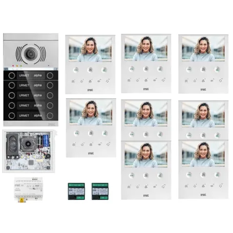 Kit videocitofono 8 famiglie vog5 alpha urmet Kit videocitofono 8 famiglie vog5 alpha urmet