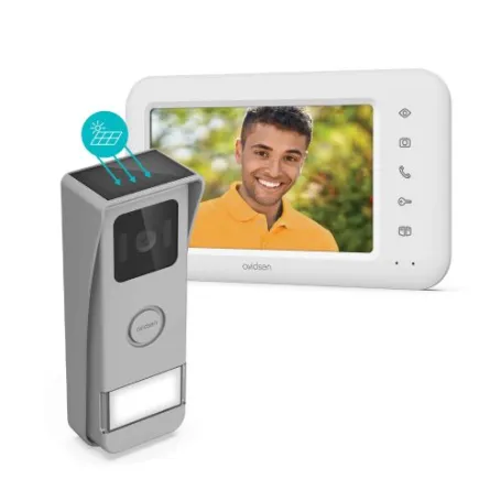 Kit videocitofono con pannello solare batteria senza filo Elia vidsen 112296