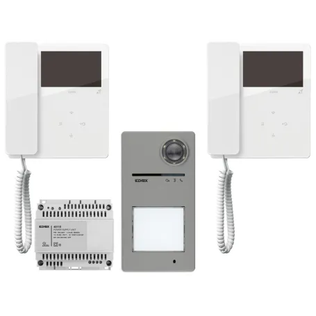 Kit videocitofonico bifamiliare Elvox K7549.R + monitor Roxie 2 Fili a colori