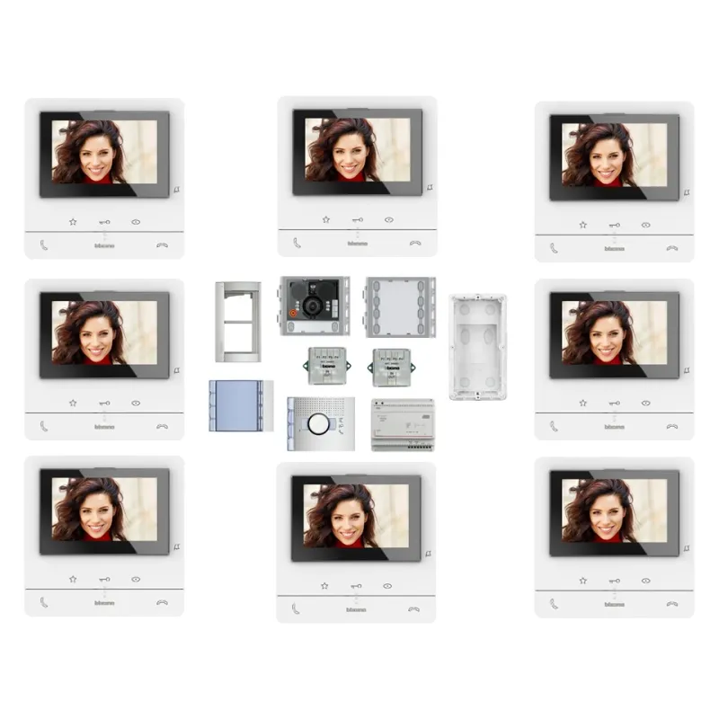 Kit videocitofono Bticino 8 famiglie monitor...
