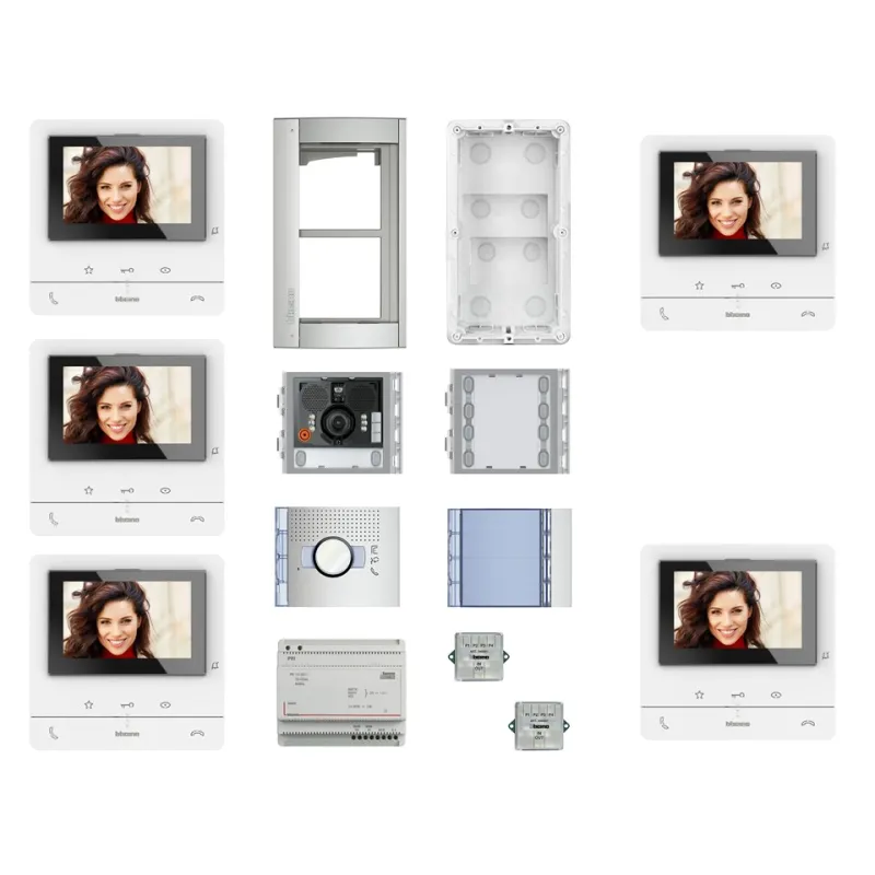 Kit videocitofono Bticino 5 famiglie monitor...