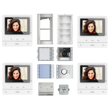 Kit videocitofono Bticino 4 famiglie Kit videocitofono Bticino 4 famiglie