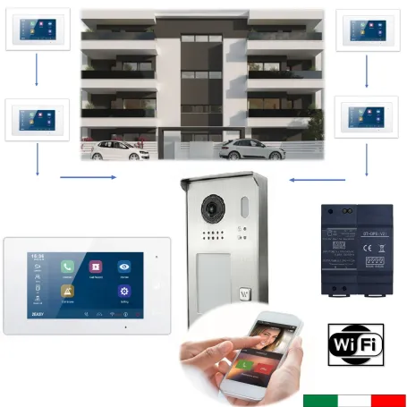 Kit videocitofono wifi monofamiliare Kit videocitofono wifi monofamiliare