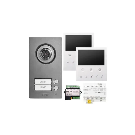 Kit Videocitofono vivavoce VILLA BIFAMILIARE URMET 1784/772 CON PULSANTIERA MIKRA2 ZAMA