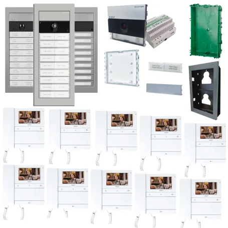Comelit ULTRA Simplebus2 Kit Videocitofono da Incasso con UT9000 per 10 Famiglie Comelit ULTRA Simplebus2 Kit Videocitofono da Incasso con UT9000 per 10 Famiglie