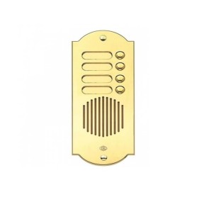 Pulsantiera Citofono 4 Pulsanti Ottone Oro Lucido PVD...