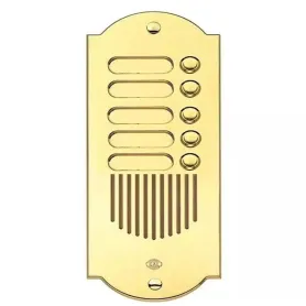 Pulsantiera 5 pulsanti in ottone PVD oro lucido