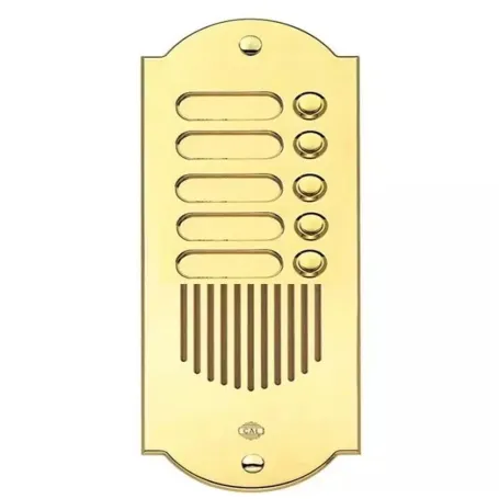 Pulsantiera 5 pulsanti in ottone PVD oro lucido Pulsantiera 5 pulsanti in ottone PVD oro lucido