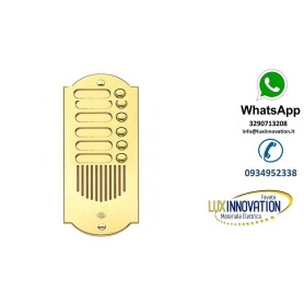 Pulsantiera 5 pulsanti in ottone  LUCIDO  oro CITOFONICA UNIVERSALE