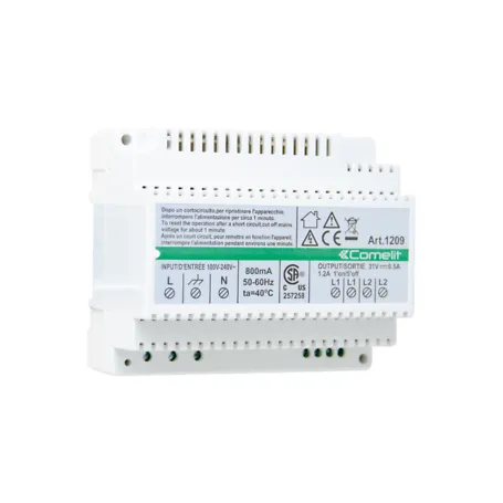 Kit videocitofono Comelit ULTRA SIMPLEBUS2 6 famiglie da incasso