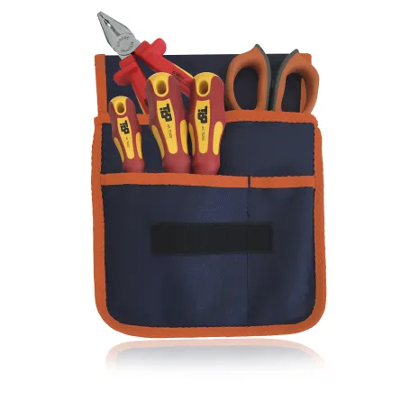 Marsupio Porta Utensili Elettricista con Pinza, Giraviti e Forbice – ETELEC T6701, 3 Scomparti Professionali