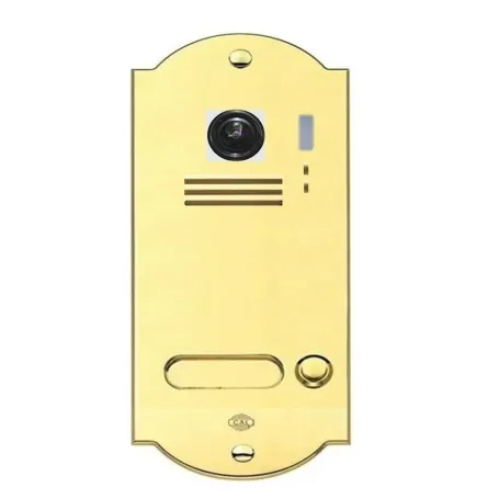 Kit Videocitofono pulsantiera oro lucido monofamiliare Kit Videocitofono pulsantiera oro lucido monofamiliare