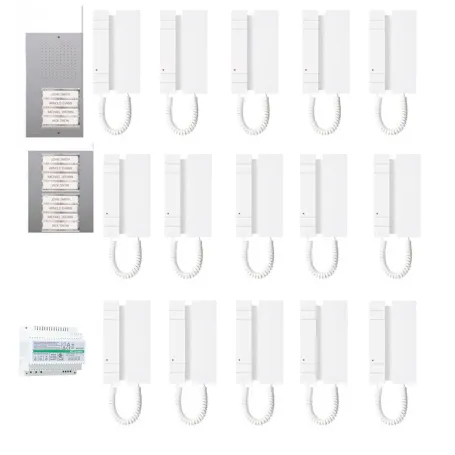 kit citofono quindici famiglie comelit